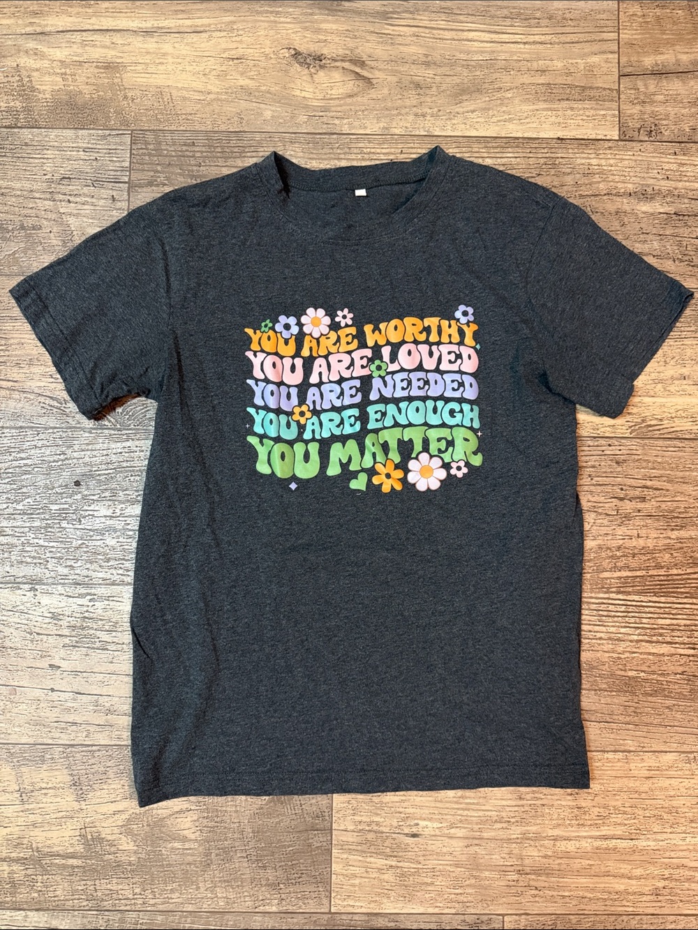 Multi Color Affirmation Graphic T-Shirt